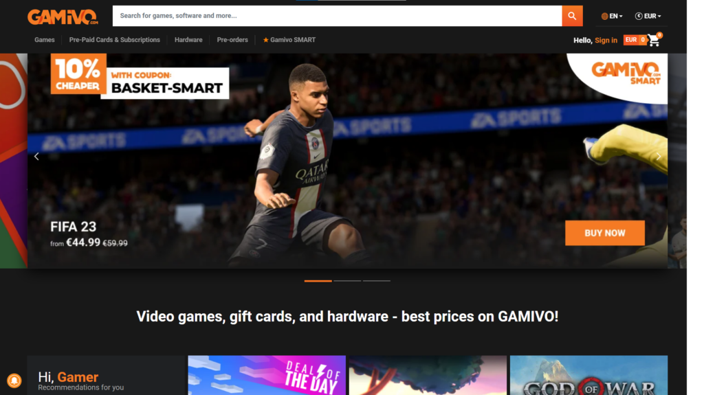 Gamivo Main Page